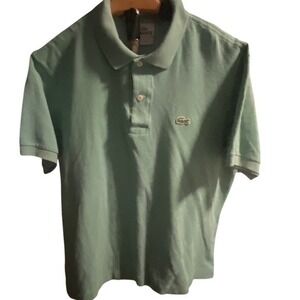 Lacoste Mens Mint Green Pique Cotton Short Sleeve Polo Shirt Size L